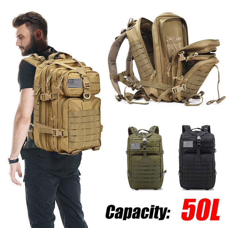 Tactical Backpack Men Army Softback Rucksack Sport Hiking Camping Hunting Bag
