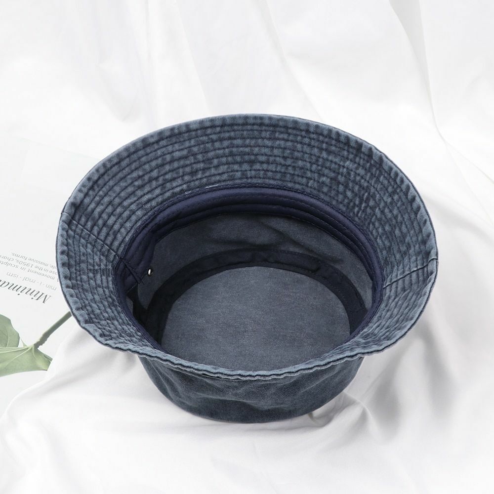 Women's Bucket Hats Retro Washed Cotton Foldable Fisherman Men Outdoor Sunscreen