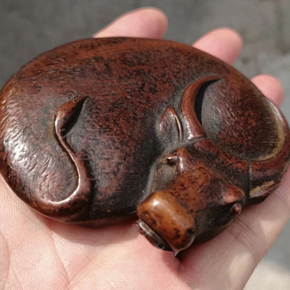 Chinese Copper Bronze Carving Buffalo