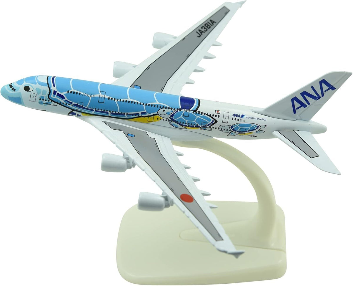 1:500 15cm A380 ANA Sea Turtle Metal Airplane Model Plane Toy Plane Model Blue