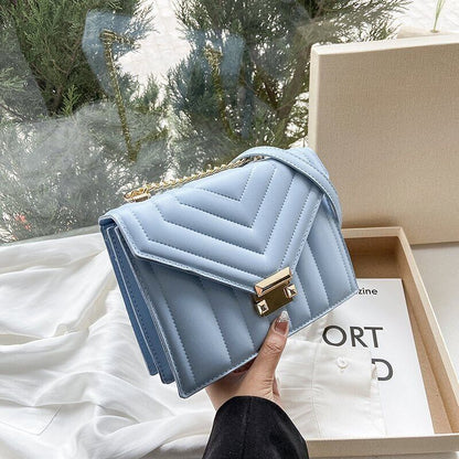 Strip Chain Shoulder Crossbody Bag Women Ladies Bag Female Handbags