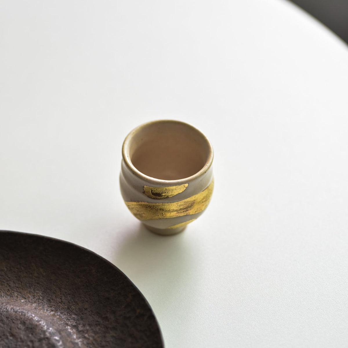 Japanese Style Ceramic Tea Cup 55ml Handmade Gilded Gongfu Teacup Gift