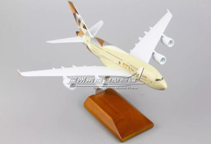 28CM ETIHAD AIRWAYS AIRBUS A380 Passenger Aircraft Plane Diecast Airplane Model