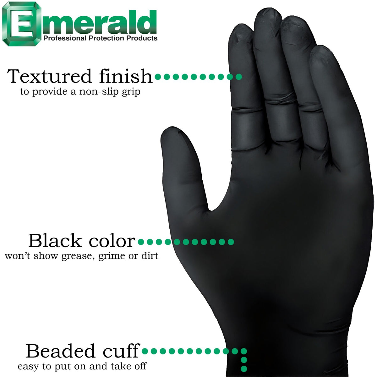 100 Count SIZE X-LARGE Powder-Free Nitrile Gloves, 3 Mil, Food Grade, Disposable