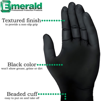 100 Count SIZE X-LARGE Powder-Free Nitrile Gloves, 3 Mil, Food Grade, Disposable