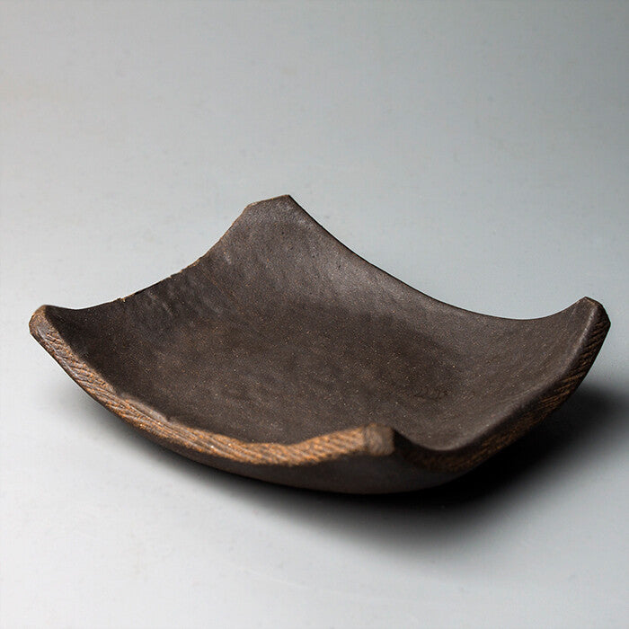 Japanese Style Ceramic Coaster, Vintage Handmade Coarse Pottery Teacup Coaster