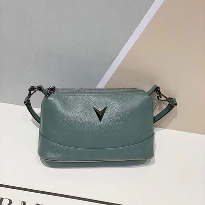 Women Genuine Leather Bag Female Natural Cowhide Shoulder Cross-body Bag