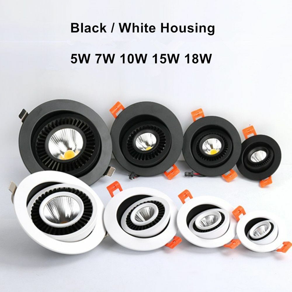 LED Recessed Downlight Rotatable Angle 5W 7W 10W 15W 18W LED Ceiling Spot Light