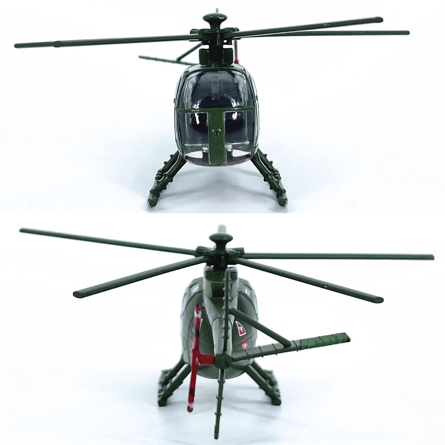 Alloy 1/100 Scale US Army OH-6A Cayuse Helicopter Finished Model Toy Collection