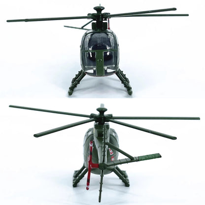 Alloy 1/100 Scale US Army OH-6A Cayuse Helicopter Finished Model Toy Collection