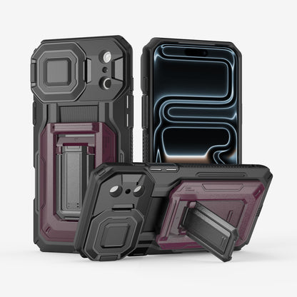 Rugged Mobile Phone Case with Card Slot F for iphone 17/16/15/14/13 Pro Max Plus