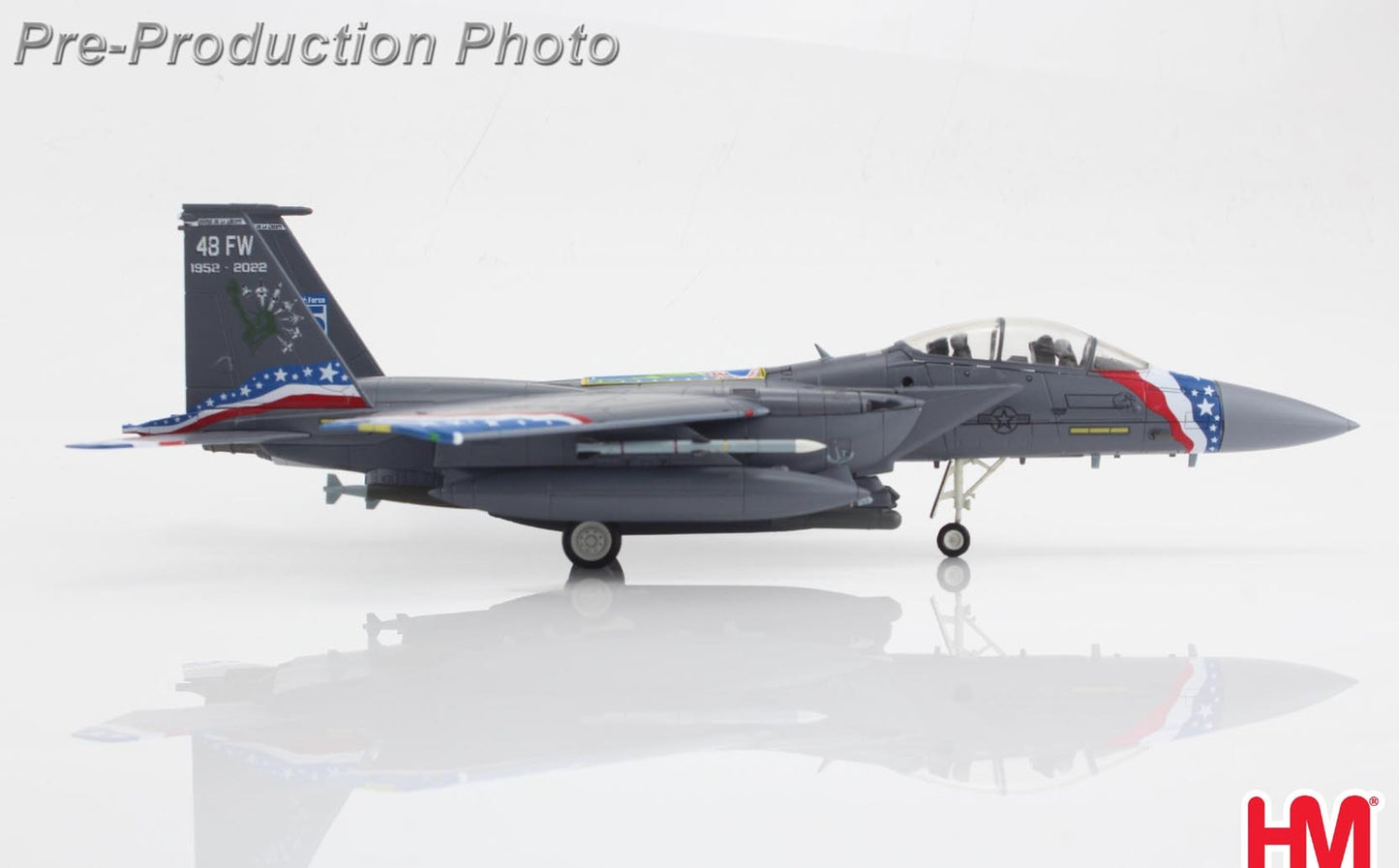 1:72 HM F-15E Strike Eagle "Liberator" 48th FW, USAF, 2022 Fighter Diecast Model