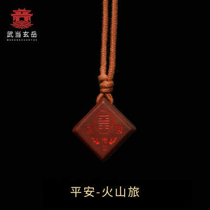 Lightning Strike on Jujube Wood Purple Wisteria Taboo Talisman Pendant Amulet