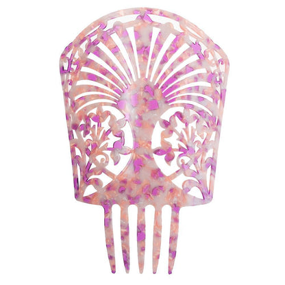 Women Headdress Hair Combs Clips Colorful Acetate Flamenco Accessories 19.5x27cm