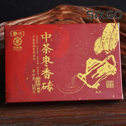 2018 250g Zhongcha CHINATEA Jujube Fragrant Brick Pu'er Tea Ripe Puer Yunnan