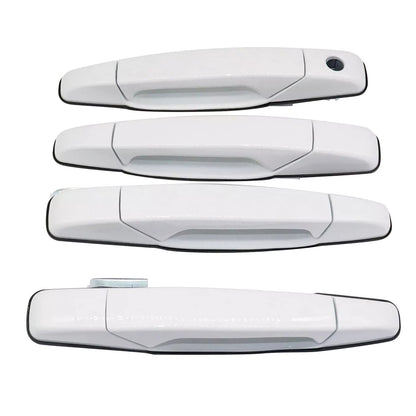 4pcs Olympic White Door Handles For Cadillac Escalade Base Sport Utility 07-13