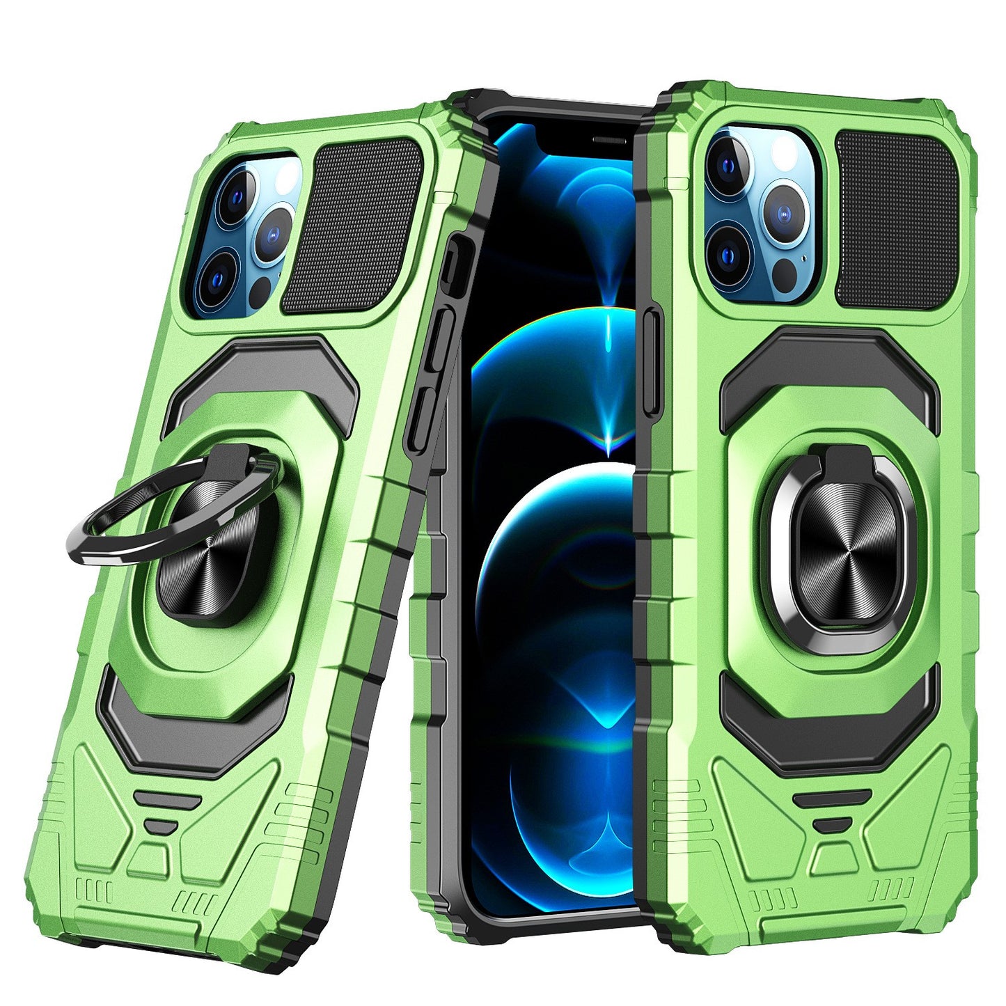For iPhone 17 Pro Max/16/15 with 360° Rotation Kickstand Phone Case
