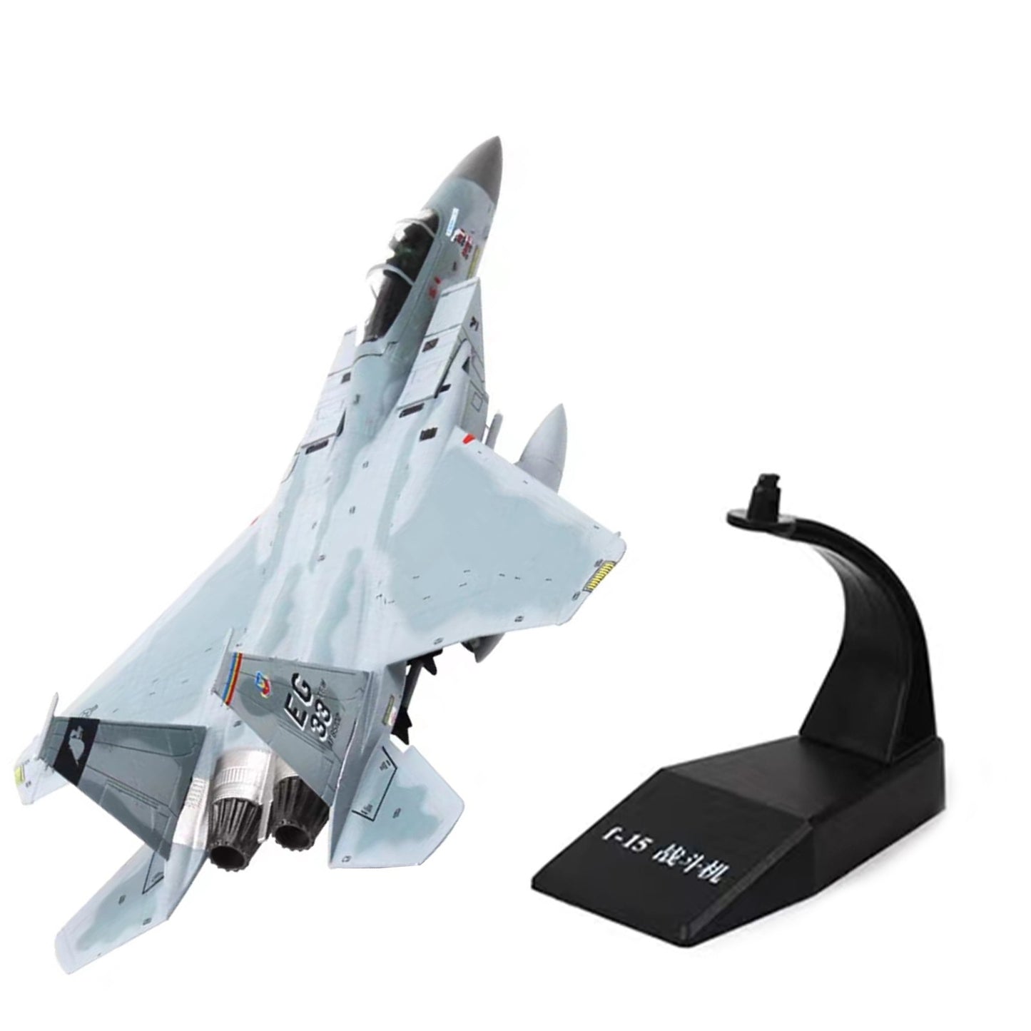 1:100 F-15 Fighter Metal Military Airplane Model Collection With Display Stand