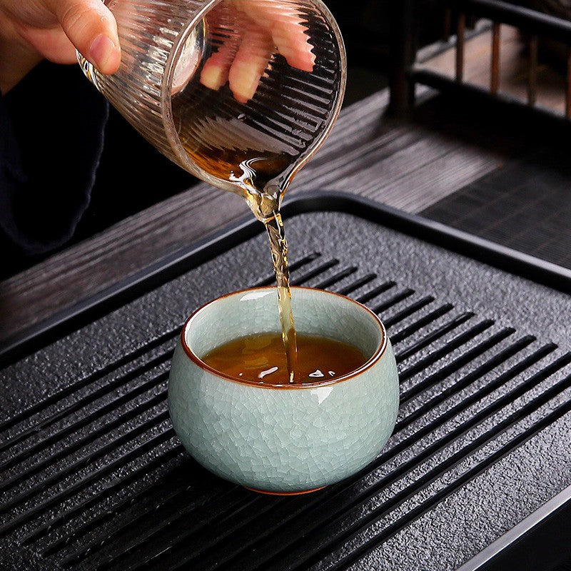 140ML Exquisite Ceramic Ice Flower Master Cup Tea Cup Decoration Ornament
