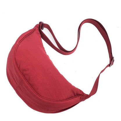 Hobos Side Shoulder Bag Nylon Plus Cotton Messenger Bag Travel Handbag 31*15*9CM