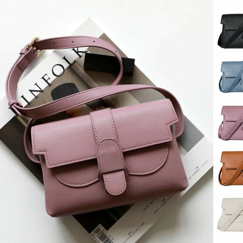Convertible Real Leather Small Belt Bag Sling Pack Crossbody Clutch Fanny Pack