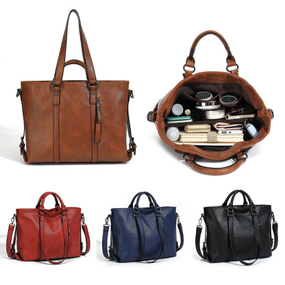 Soft Leather Handbag Messenger Shoulder Tote Bag Crossbody Satchel LargeCapacity