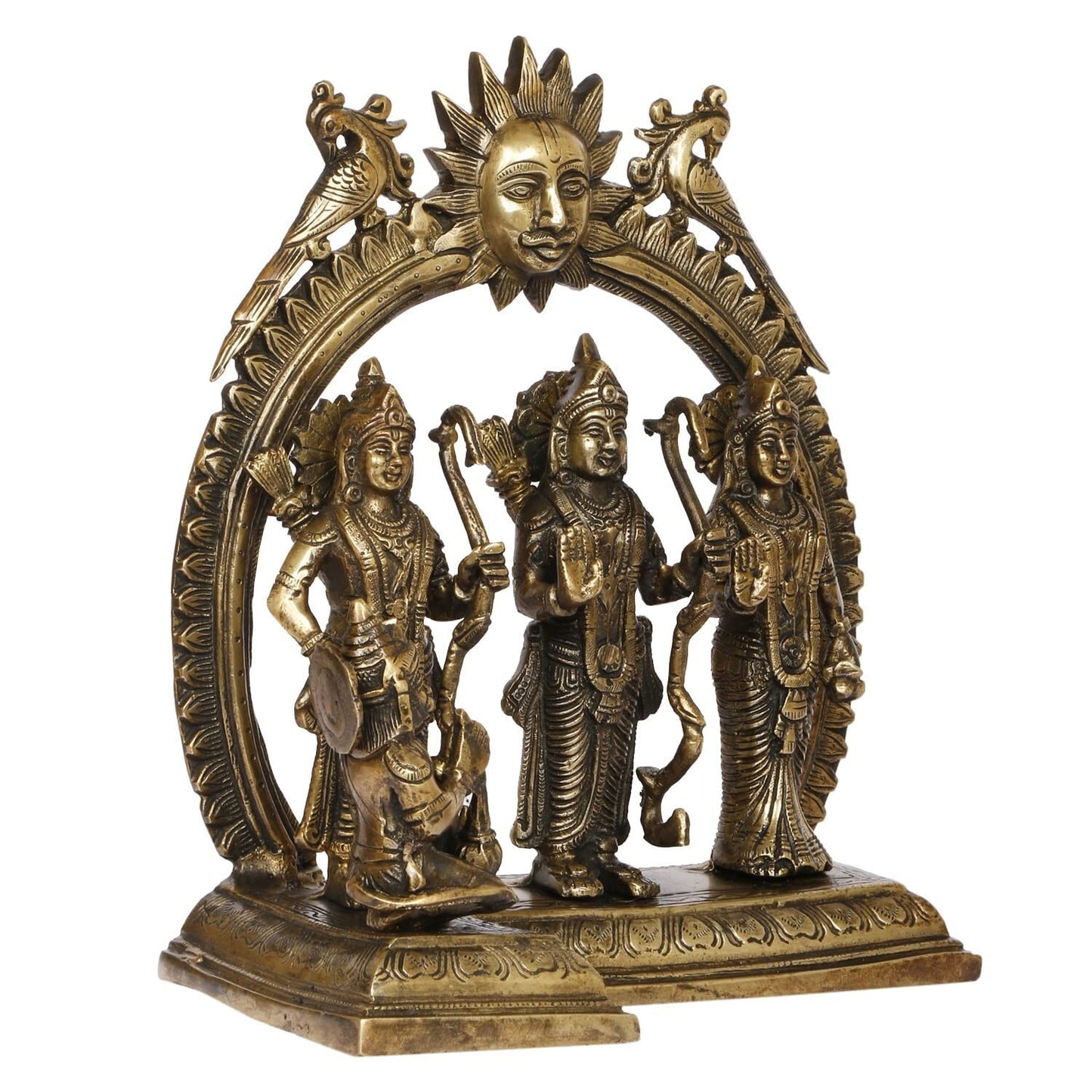 Ram Darbar Lord Rama Sita Laxman Hanuman Brass Family Statue Figurine Sculpture