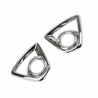 Silver Exterior Decor Chrome Front Fog Light Cover Trim For Mazda CX-5 2013-2014