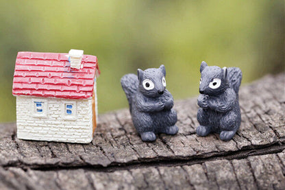 Miniatures Decoration Cartoon Garden Squirrel Ornament Figurines Micro Landscape