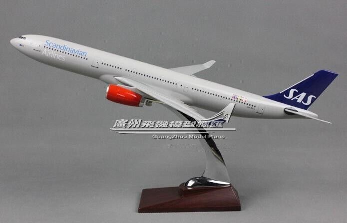 40CM SAS Scandinavian AIRBUS A330 Passenger Airplane Resin Aircrarft Plane Model