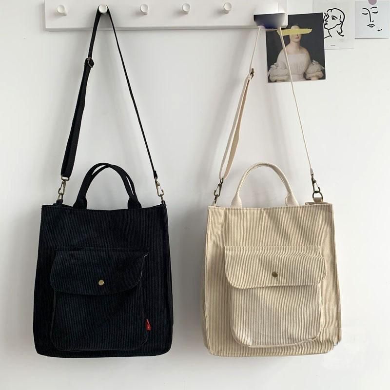 Shoulder Bag Women Vintage Shopping Bags Zipper Student Bookbag Handbags Casual