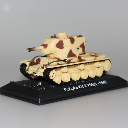1/72 Scale WWII German Army KV-2 Heavy Artillery Tank Finished Model Toy Gift