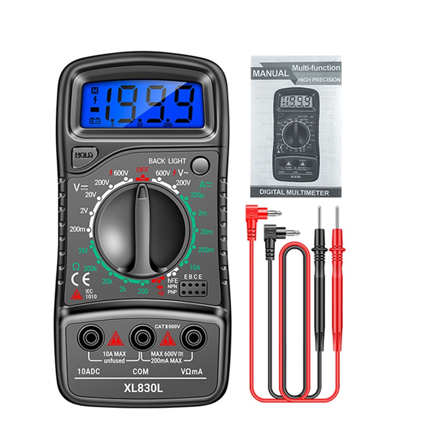 Multi-functional Digital Multimeter Voltmeter Ammeter Ohmmeter Volt AC DC Tester