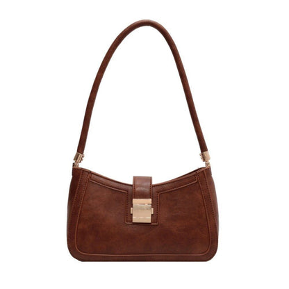 Shoulder Bags Women PU Leather Lock Handbags Purse Hand Lady Designer Zipper