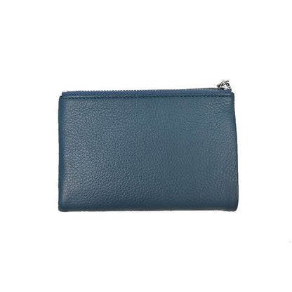Soft Genuine Cow Leather Short Zipper Wallet Tri Fold Coin Card Holder Money Bag