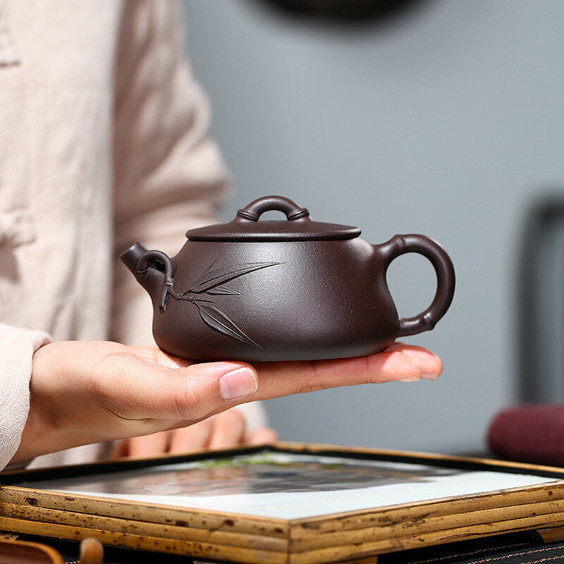 Full Handmade Tea Pot 9 Infuser Real Yixing Zisha Old Purple Clay Shipiao Pot