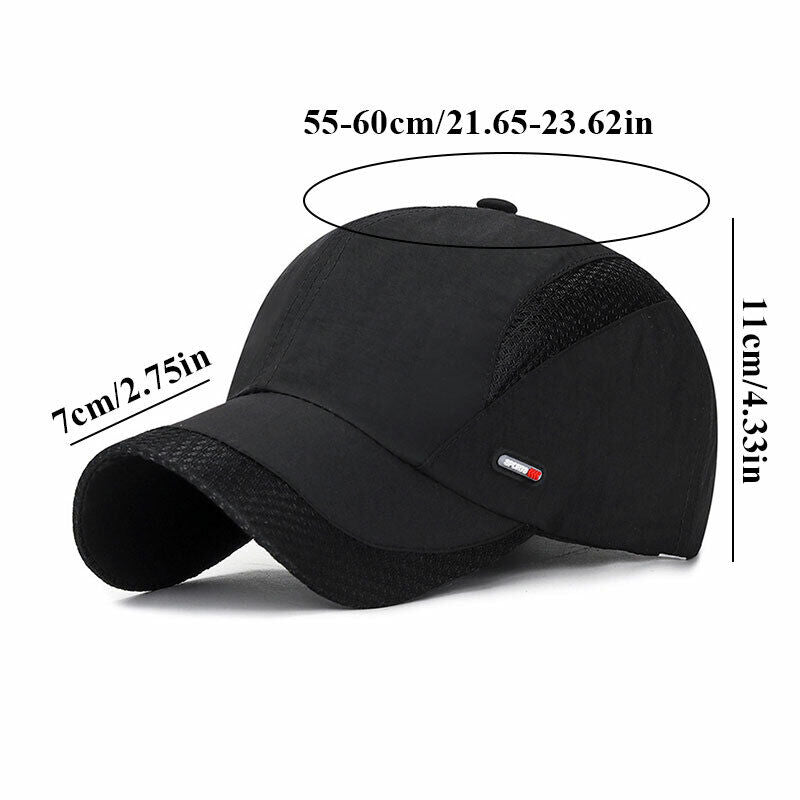 Baseball Cap Men Women QuickDry Breathable Cap Outdoor Sports Hiking Cycling Hat