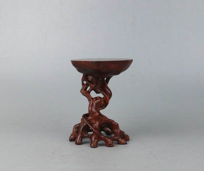 China Stand Display Hard Red Wood Rosewood Root Carving Wooden Bonsai Base