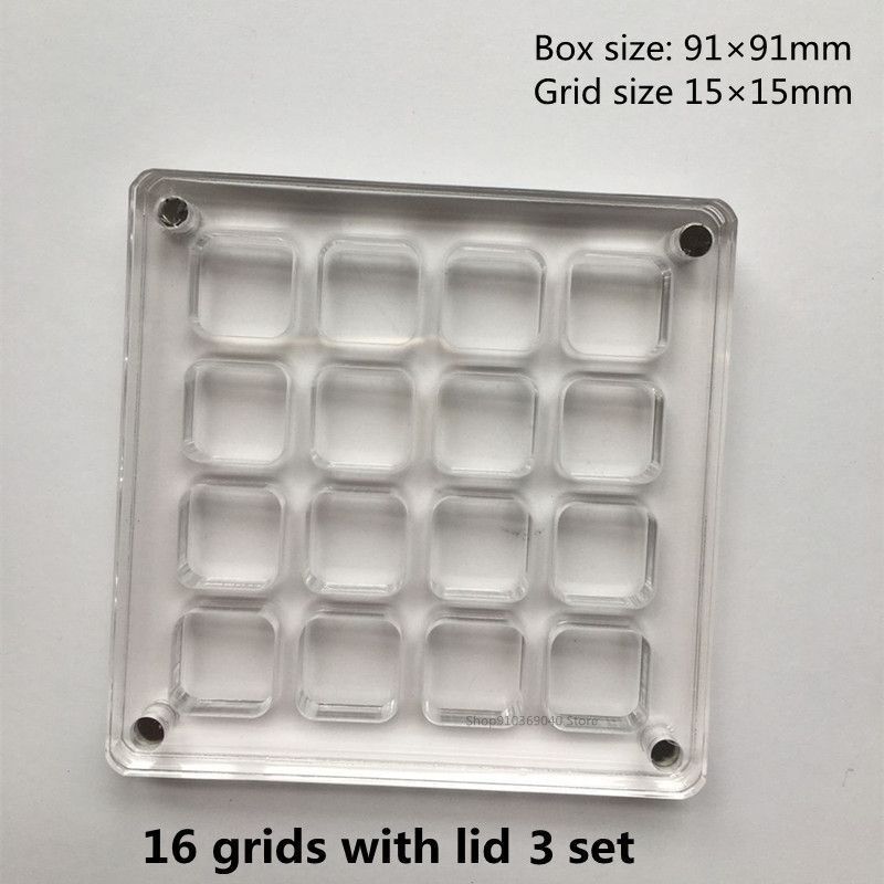Watercolor Paint Empty Box 16/36 Grid Acrylic Transparent Magnetic Color Palette