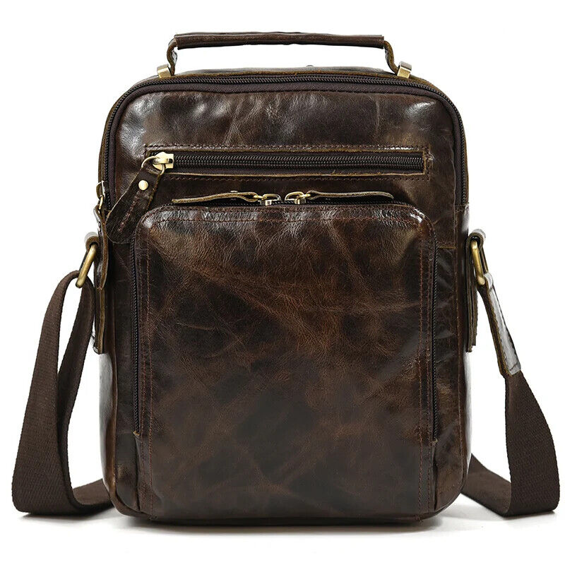 Men's Shoulder Bag Double Pocket Flap Messenger Bag Man Handbag