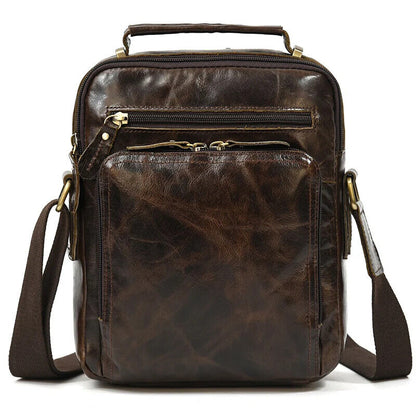 Men's Shoulder Bag Double Pocket Flap Messenger Bag Man Handbag