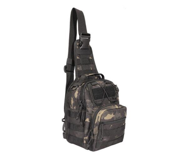 Men's Tactical Chest Bag Outdoor Hiking Climbing Backpack 600D Shoulder Bag