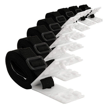 24 In 1 In-Ground Swimming Pool Solar Cover Reel Attachment Kit Straps Blanket