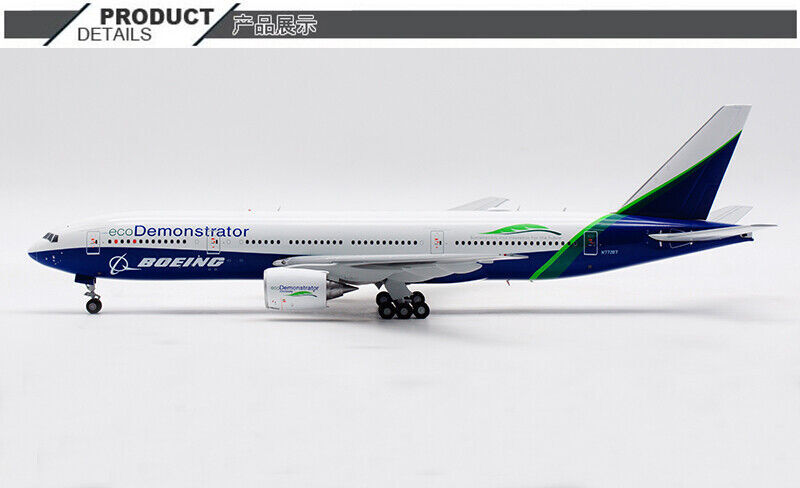 1:200 32CM JC Wings ecoDemonstrator BOEING 777-200 Passenger Plane Diecast Model