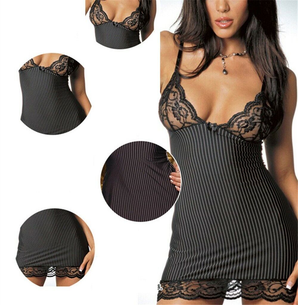 Underwear Babydoll Lace Bra Sexy Lingerie Lady Uniform Sleepwear Exotic Dress