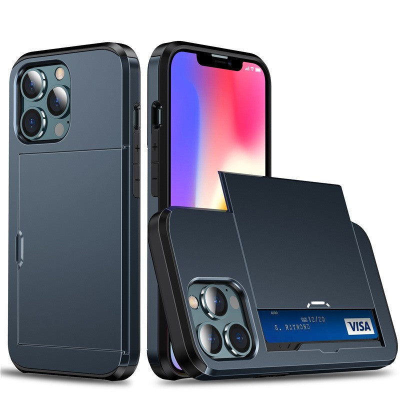 For Apple iPhone12/13/14/15/16/17 Plus/Pro/Pro Max Case Card Wallet Slot