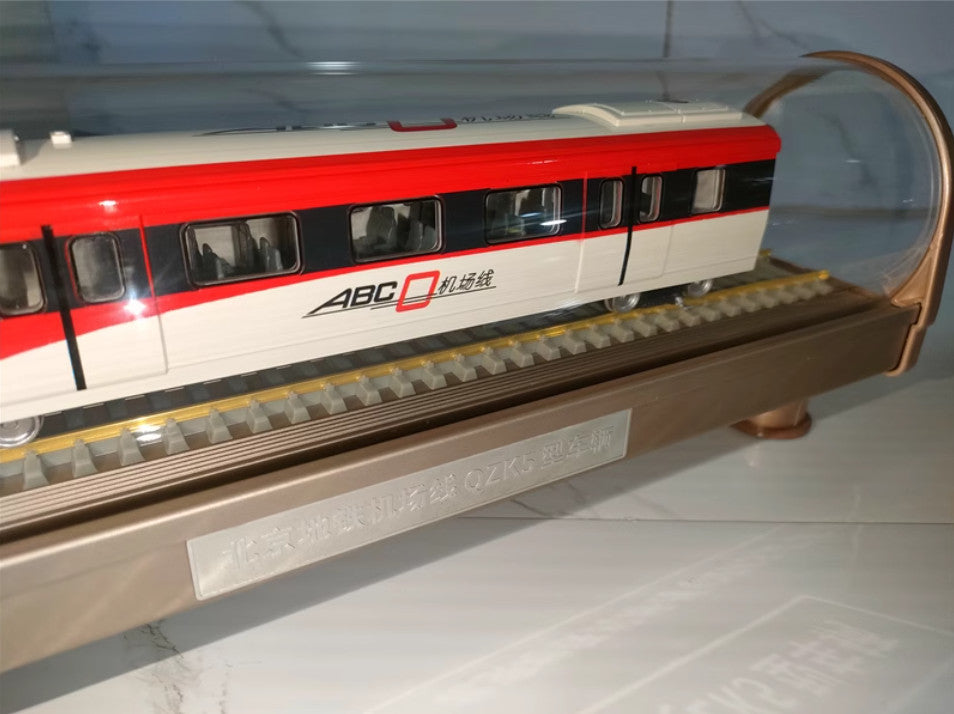 1:68 34CM Beijing Airport Express QZK5 Metro Subway Trains Vehicle Diecast Model