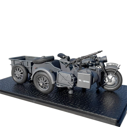 1/24 German WWII R75 Panzerfaust 30 Motorcycle Plastic Model Souvenir Display