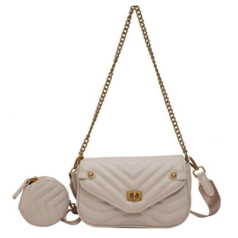 Crossbody Bags Handbag Women 2 Pc/Set Thread Chain Shoulder Messenger Bag
