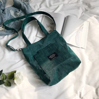 Women Shoulder Bags Cloth Fabric Handbags Zip Crossbody Bag Shopping Bag Ladies